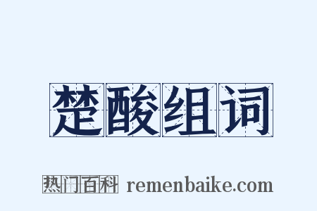 楚酸组词是什么意思的图片